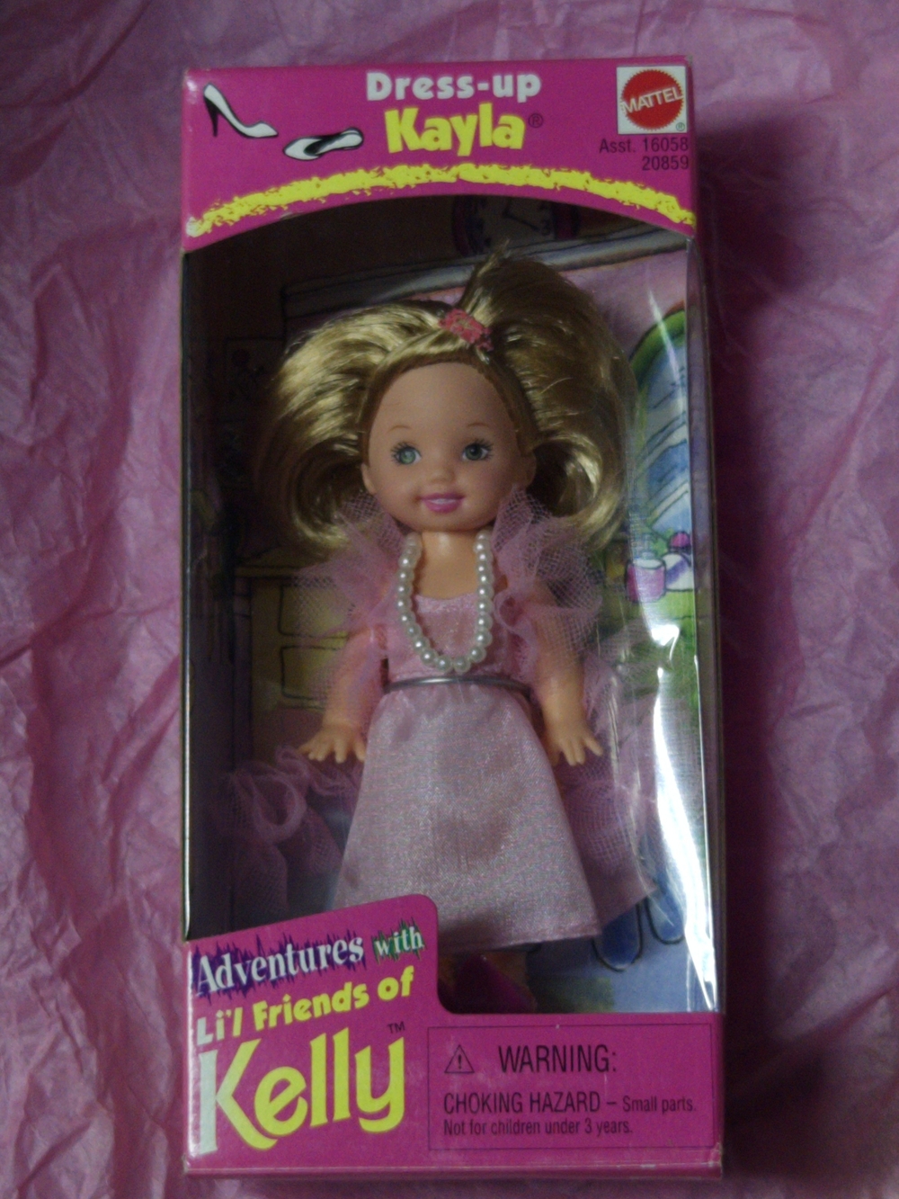 Vintage 1998 Mattel Adventures with Li'l Friends of Kelly - "Dress-up Kayla" Do